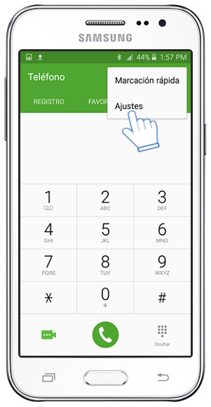 Galaxy J2 - ¿Cómo agregar un contacto a la lista de rechazados?
