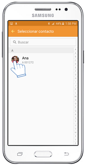 Galaxy J2 - ¿Cómo agregar un contacto a la lista de rechazados?