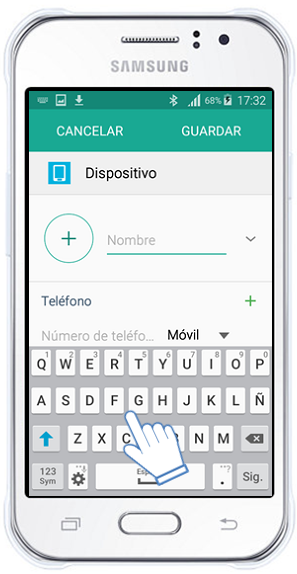 Galaxy J1 Ace - ¿Cómo registrar un contacto?