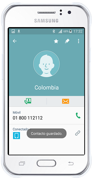 Galaxy J1 Ace - ¿Cómo registrar un contacto?