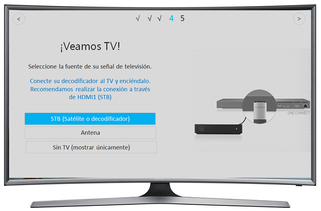 Smart TV Curvo J6500 - ¿Cómo realizar la configuración inicial?