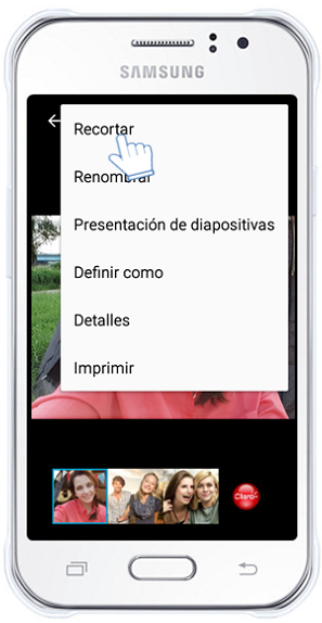 Galaxy J1 Ace - ¿Cómo recortar una imagen?