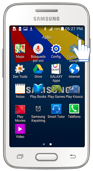 Galaxy Ace4 Neo - ¿Cómo mostrar íconos ocultos en el menú de aplicaciones?