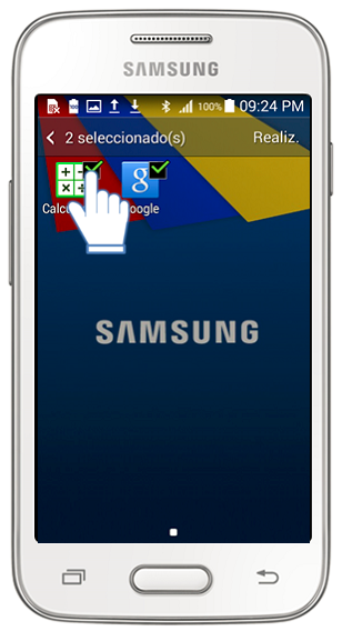 Galaxy Ace4 Neo - ¿Cómo mostrar íconos ocultos en el menú de aplicaciones?