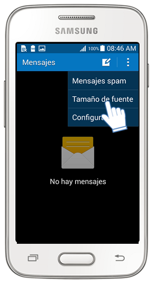 Galaxy Ace4 Neo - ¿Cómo ajustar el tamaño de la fuente o letra?
