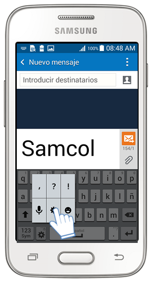Galaxy Ace4 Neo - ¿Cómo cambiar el diseño del teclado a 3x4?