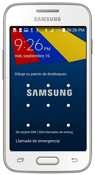 Galaxy Ace4 Neo - ¿Cómo esTablecer un bloqueo de pantalla por Patrón?
