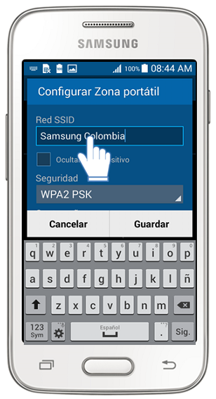 Galaxy Ace4 Neo - ¿Cómo configurar la Zona Wi-Fi portátil para compartir datos?