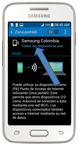Galaxy Ace4 Neo - ¿Cómo configurar la Zona Wi-Fi portátil para compartir datos?