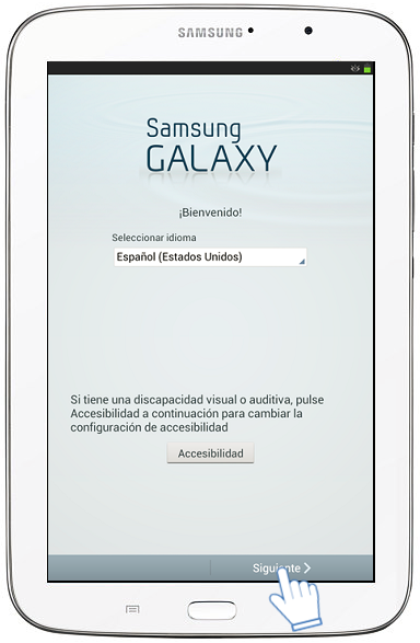 Galaxy Note (8.0, 3G) - ¿Cómo realizar la configuración inicial?