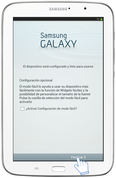 Galaxy Note (8.0, 3G) - ¿Cómo realizar la configuración inicial?