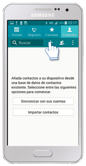 Galaxy A3 - ¿Cómo guardar un Contacto?