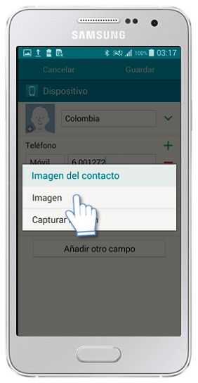 Galaxy A3 - ¿Cómo guardar un Contacto?