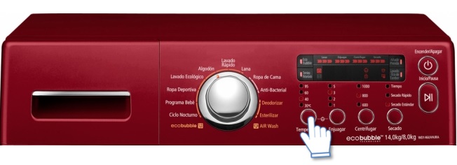 Lavadora WD146UVHJSM/ZS-¿Cómo lavar con agua fría según el ciclo de lavado?