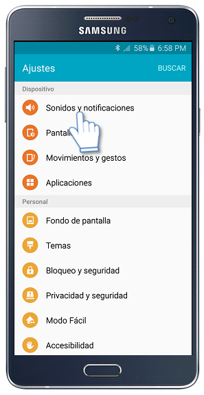Galaxy A7 (2016) - ¿Cómo realizar los ajustes de volumen?