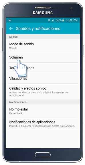 Galaxy A7 (2016) - ¿Cómo realizar los ajustes de volumen?