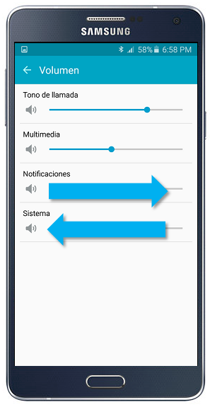 Galaxy A7 (2016) - ¿Cómo realizar los ajustes de volumen?