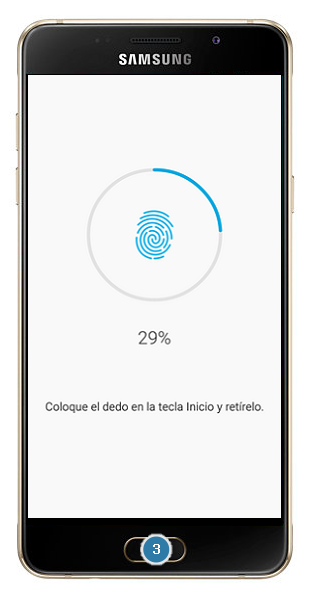Galaxy A5 (2016) - ¿Cómo usar el bloqueo de pantalla por huella?