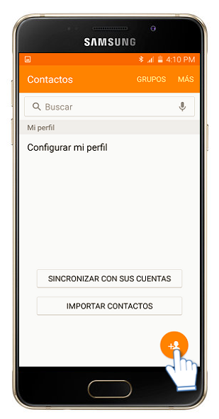 Galaxy A5 (2016) - ¿Cómo añadir un nuevo contacto?