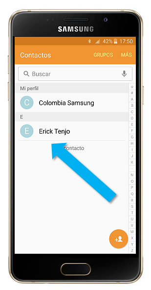 Galaxy A5 (2016) - ¿Cómo eliminar un contacto de favoritos?