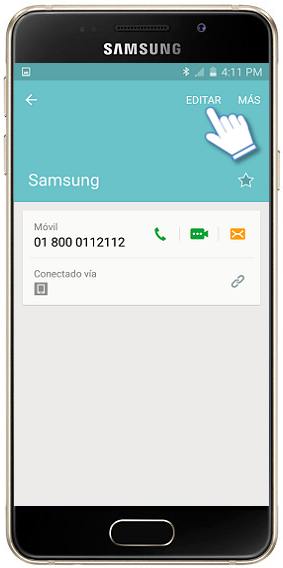 Galaxy A3 (2016) - ¿Cómo agregar una imagen a un contacto?