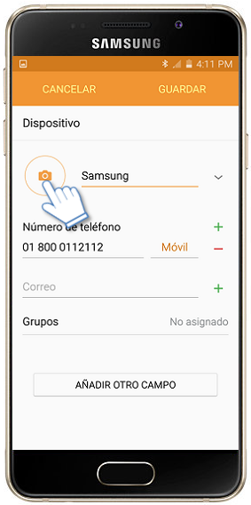 Galaxy A3 (2016) - ¿Cómo agregar una imagen a un contacto?