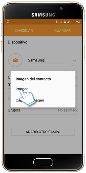 Galaxy A3 (2016) - ¿Cómo agregar una imagen a un contacto?