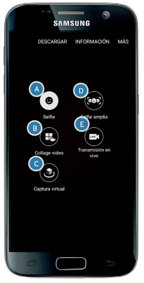 Galaxy S7-¿Cuales son los modos de la Cámara (Frontal)?