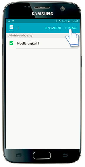 Galaxy S7-¿Cómo eliminar una huella registrada?