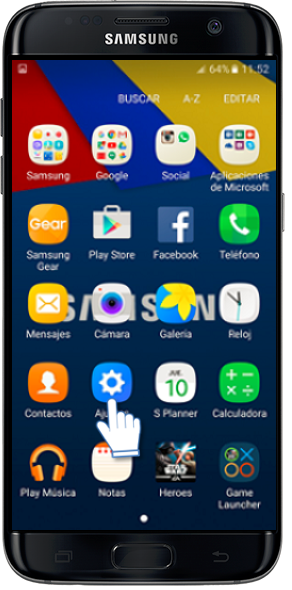 Galaxy S7 Edge-¿Cómo utilizar la operación con una mano?