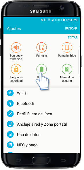 Galaxy S7 Edge-¿Cómo usar el modo ahorro?