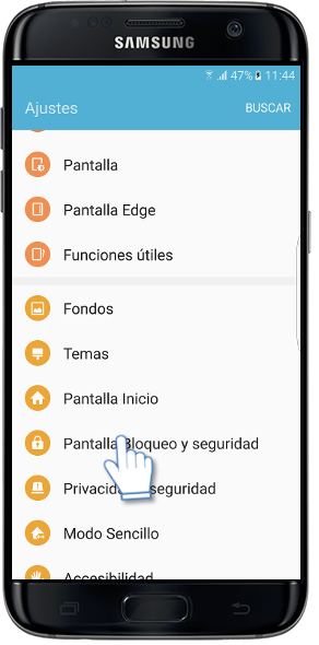 Galaxy S7 Edge-¿Cómo eliminar una huella digital?