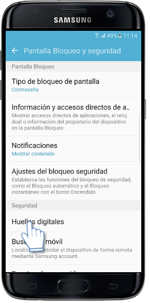Galaxy S7 Edge-¿Cómo eliminar una huella digital?