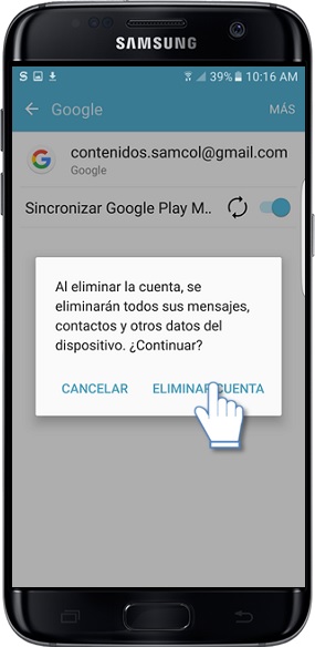 Galaxy S7 Edge ¿Qué es la protección de cuenta Google y como puedo registrarla/eliminarla?
