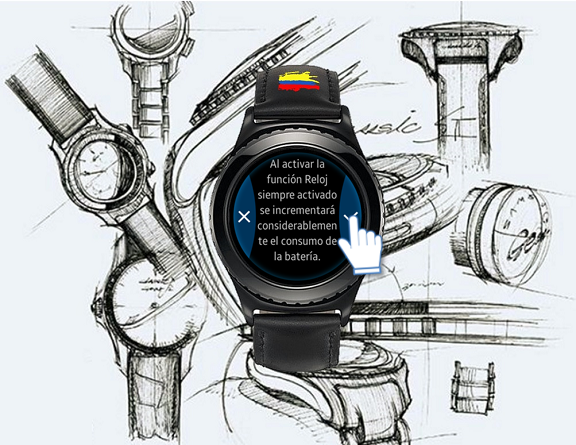 Gear S2: ¿Cómo activar el reloj permanente?
