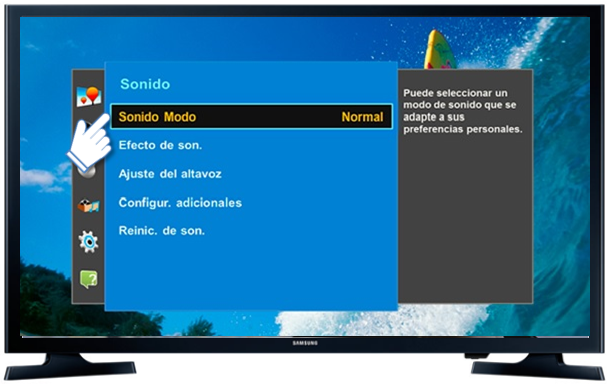 Samsung TV UN32J4000 - ¿Cómo activar efecto de sonido Dts TruSurround HD?