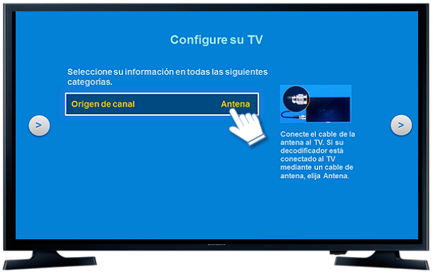 Smart TV J5200A Serie 5 - ¿Cómo realizar la configuración inicial del TV?
