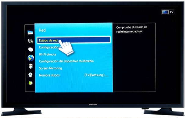Smart TV J5200A Serie 5 - ¿Cómo verificar el estado de conexión de red?