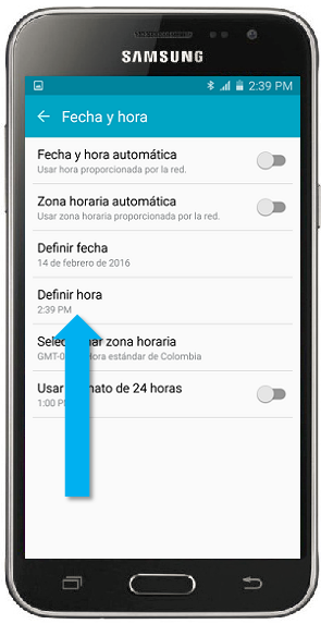 Galaxy J3 (2016) - ¿Cómo ajustar la hora de forma manual?
