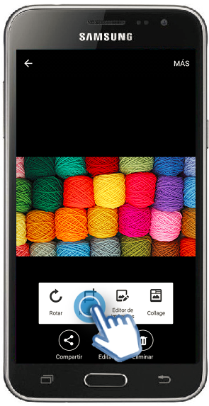 Galaxy J3 (2016) - ¿Cómo recortar una imagen?