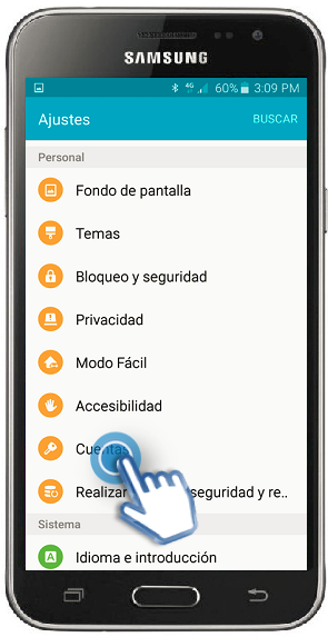 Galaxy J3 (2016) - ¿Cómo registrar una cuenta de Google?