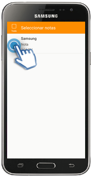 Galaxy J3 (2016) - ¿Cómo eliminar notas?