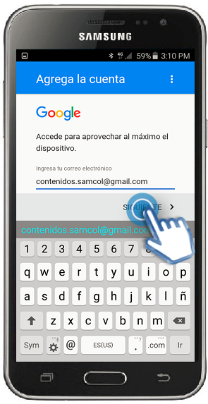 Galaxy J3 (2016) - ¿Cómo registrar una cuenta de Google?
