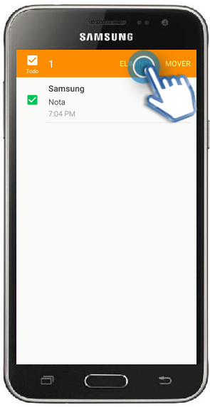 Galaxy J3 (2016) - ¿Cómo eliminar notas?