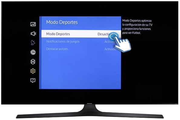 Smart TV/UN60J6300AK - Modo Deportes. ¿Qué es y cómo se activa?