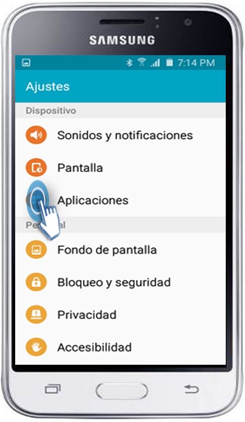 Galaxy J1 Mini - ¿Cómo Cerrar o detener una aplicación?
