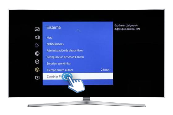 Smart TV Curvo/UN78JS9500 - ¿Cómo cambiar el PIN?