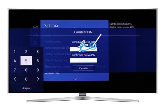 Smart TV Curvo/UN78JS9500 - ¿Cómo cambiar el PIN?