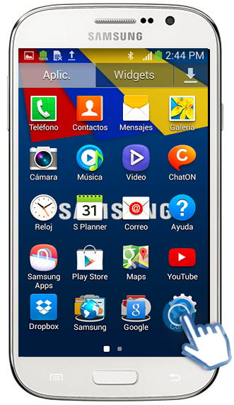 Galaxy Grand Neo - ¿Cómo activar la función de Movimientos y gestos?