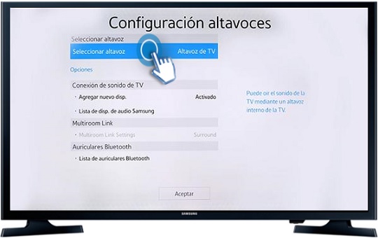 Smart TV J5200A Serie 5-¿Cómo establecer la configuración de los altavoces?